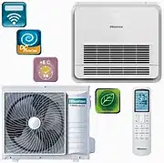 Кондиционер Hisense напольно-потолочный сплит-система серии HEAVY EU DC Inverter R32 AKT-09UR4RK8/AUW-09U4RS8 WI-FI