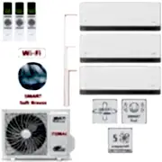 Мульти-сплит-система Funai серии ORIGAMI KODO RAM-I-3OK60HP.01/U + 3 внутренних блока серии KAGAMI SHIRO (7+7+7)