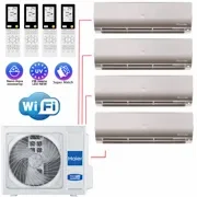 Мульти-сплит-система Haier 5U90S2SS5FA + 4 внутренних блока серии FLEXIS (25+25+25+25) бежевый, золотой, шампань