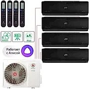 Мульти-сплит-система Royal Clima 4TFM-32HN/OUT + 4 внутренних блока серии MULTI GAMMA ATTICA NERO (9+9+9+9) черный