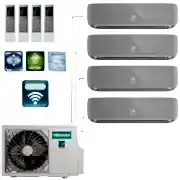 Мульти-сплит-система Hisense AMW5-36U4RQC + 4 внутренних блока серии PREMIUM SILVER FM (9+9+9+9) серый, серебряный