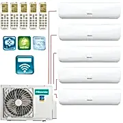 Мульти-сплит-система Hisense AMW5-36U4RQC + 5 внутренних блоков серии ZOOM FM (7+7+7+7+7) белый