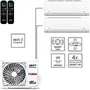 Мульти-сплит-система Funai серии ORIGAMI KODO RAM-I-2OK40HP.01/U + 2 внутренних блока серии SHOGUN Wi-Fi (7+7)