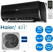 Кондиционер Haier настенный сплит-система серии FLEXIS ON/OFF HSU-24HFF103/R3-B/HSU-24HUF103/R3 (-40C) (черный)